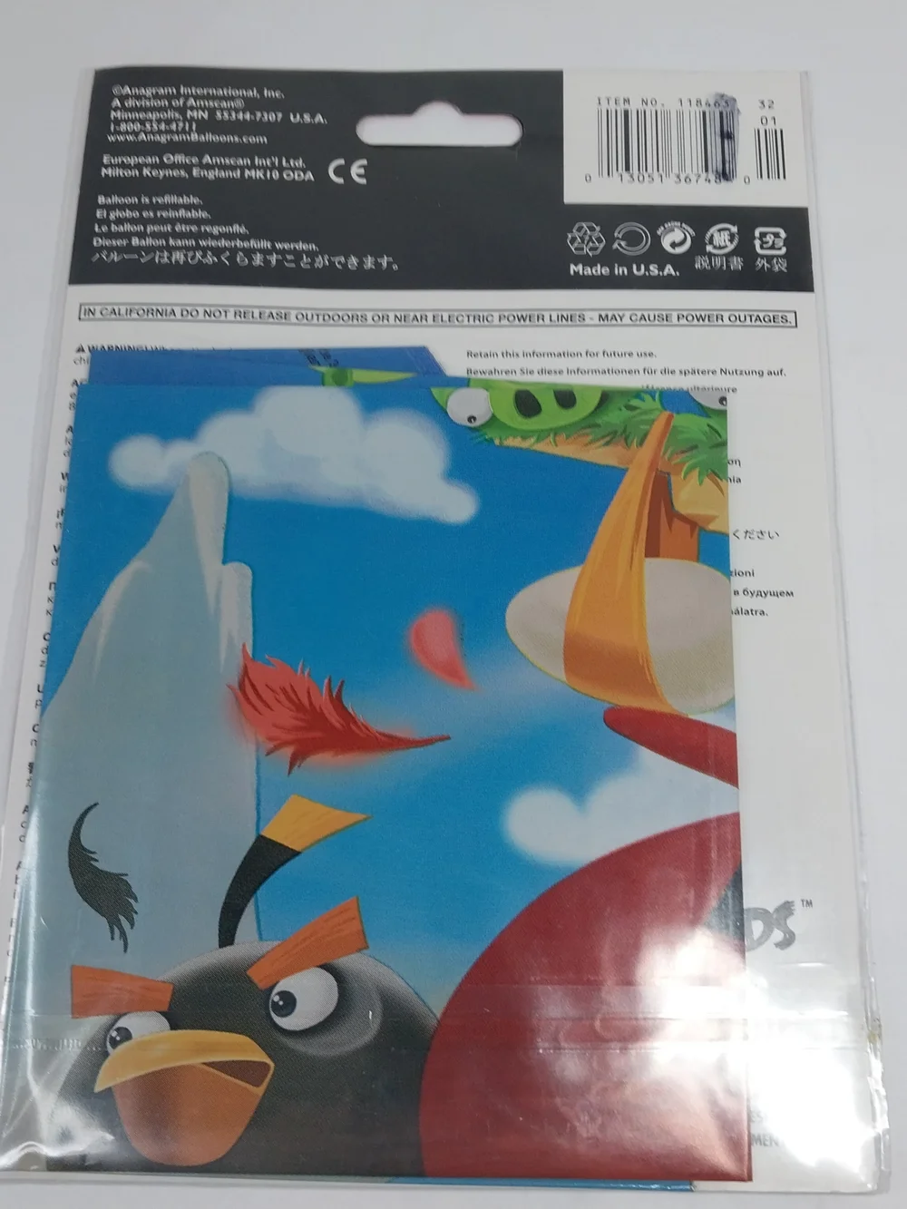Rovio Entertainment Angry Birds Foil Balloons Party Decoration 18